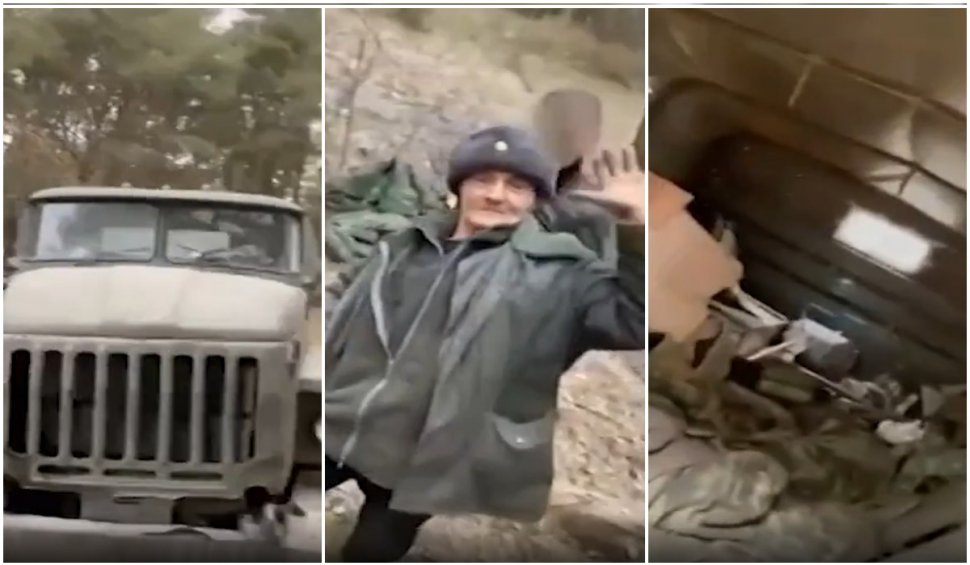 Un bunic curajos a furat de la ruşi un camion cu armament şi l-a dus militarilor ucraineni