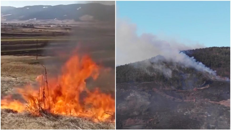 Incendiile de vegetaţie fac ravagii în toată ţara. Mii de hectare de pământ au fost afectate