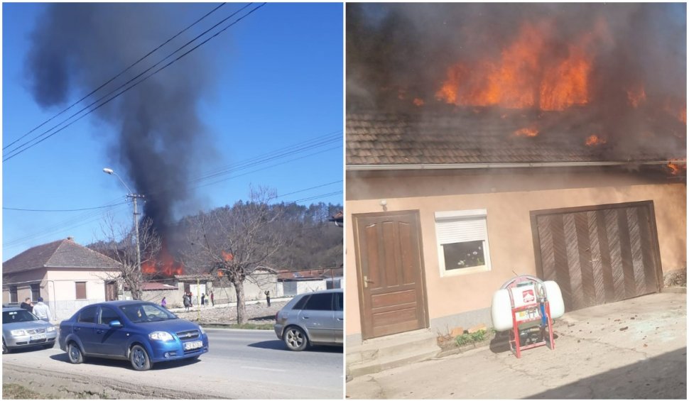 O casă a ars în întregime chiar de Buna Vestire, în timp ce proprietarii se aflau la biserică