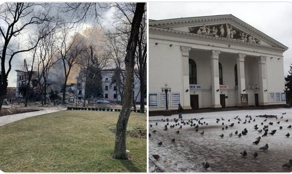 Aproximativ 300 de oameni au murit în bombardamentelor asupra Teatrului Dramatic Mariupol