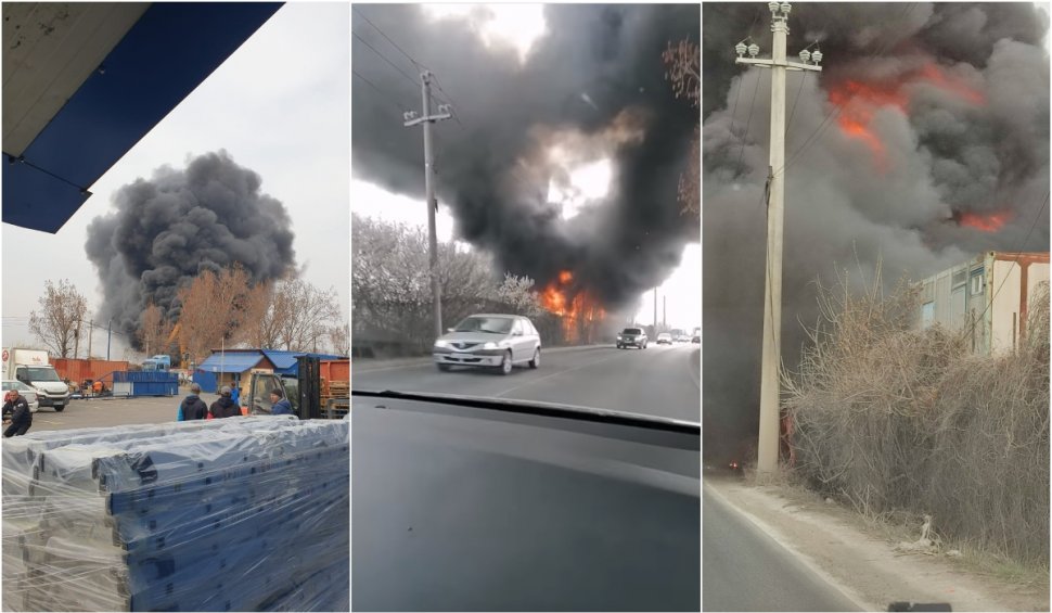 Incendiu puternic la marginea Bucureştiului. Traficul auto, blocat în zona Glina | RO-ALERT: Evacuaţi zona, luaţi măsuri de adăpostire şi protecţie