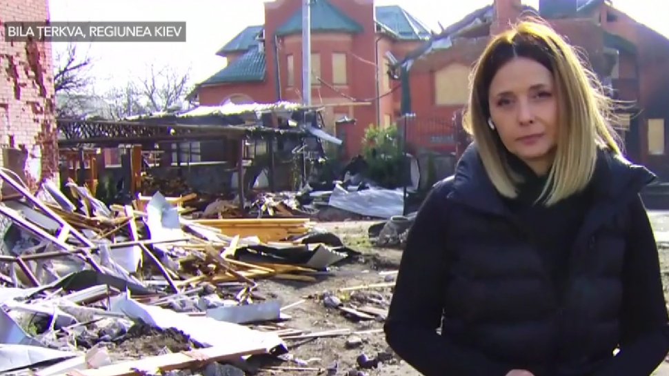 Ana Roman, transmisiune din Bila Ţerkov, oraşul de lângă Kiev distrus de bombardamentele ruşilor