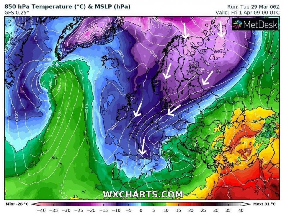 Val de frig şi de ninsori peste vestul şi centrul Europei, în plină primăvară 759088