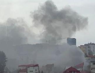 Incendiu puternic în centrul Capitalei 759427