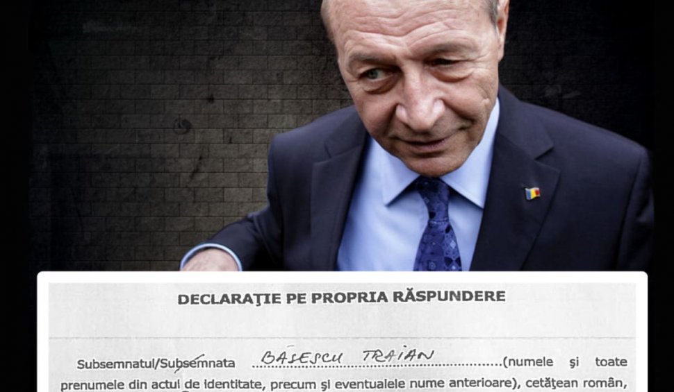 Urmărire penală "in rem" pentru declaraţiile false date de Traian Băsescu "Petrov"