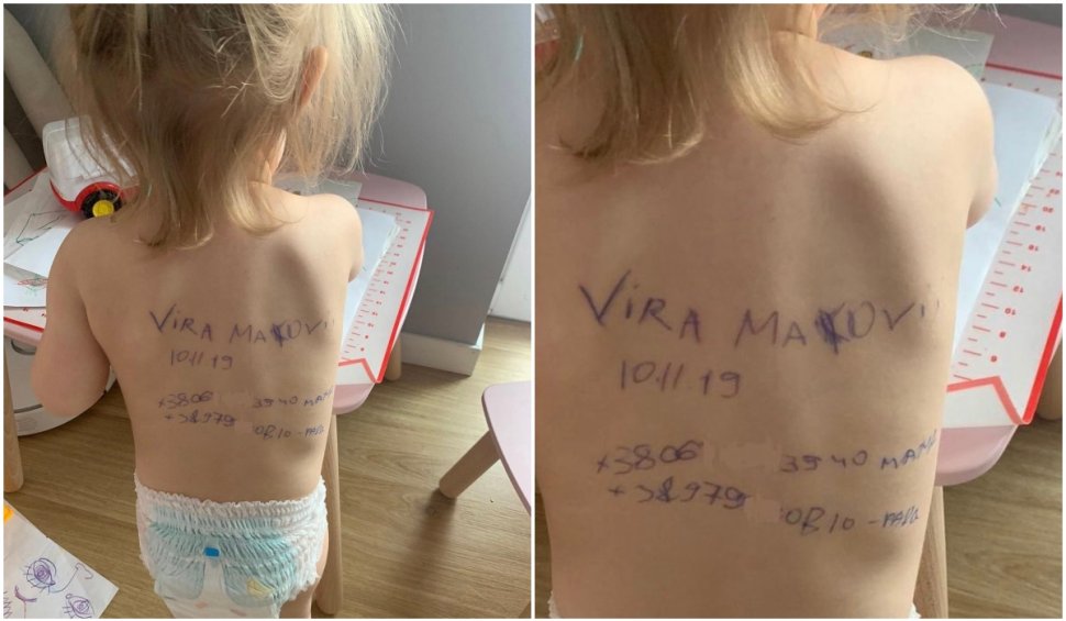 Mamele din Ucraina scriu pe spatele copiilor adresele, în caz că ele vor muri în război