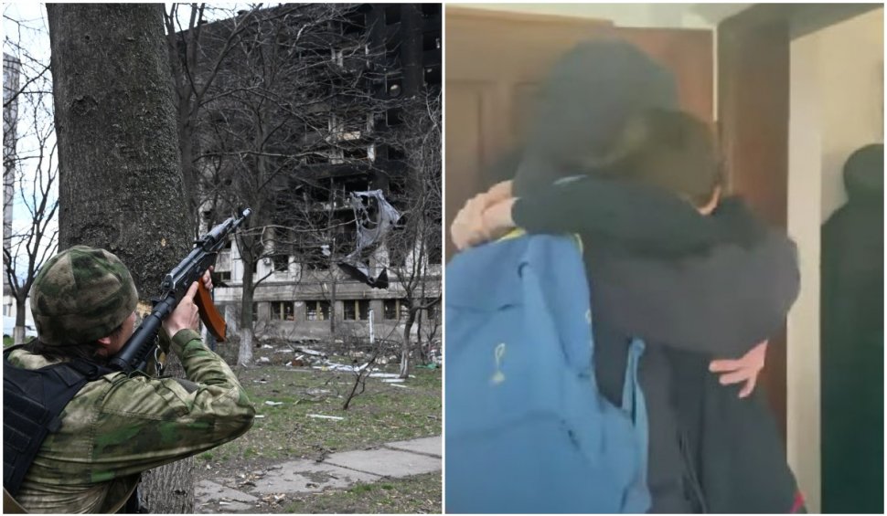 Un soldat ucrainean îşi reîntâlneşte familia pentru prima dată de la începutul războiului. VIDEO