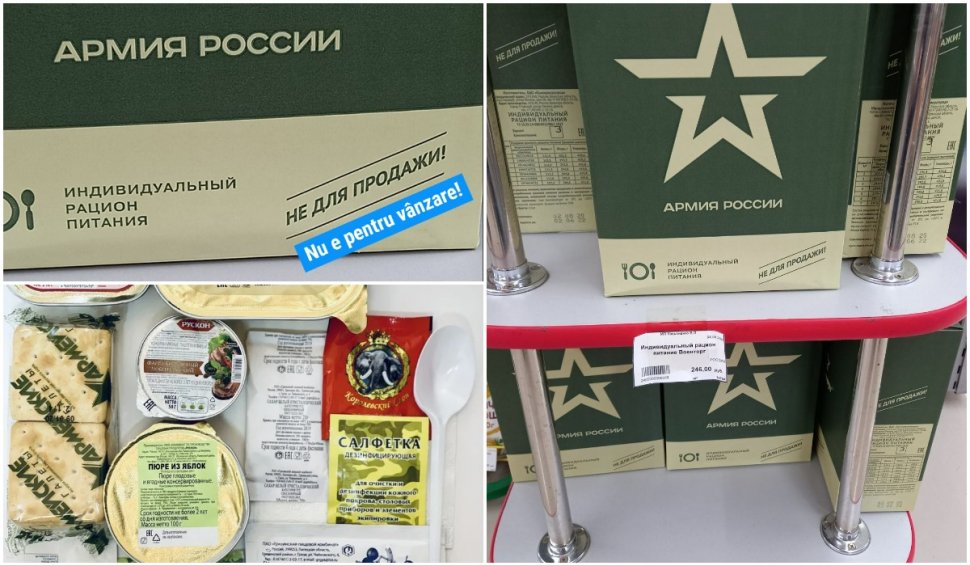Kituri de hrană militară scoase la vânzare în magazinele din Rusia. Ce conţin pachetele pentru soldaţii lui Putin