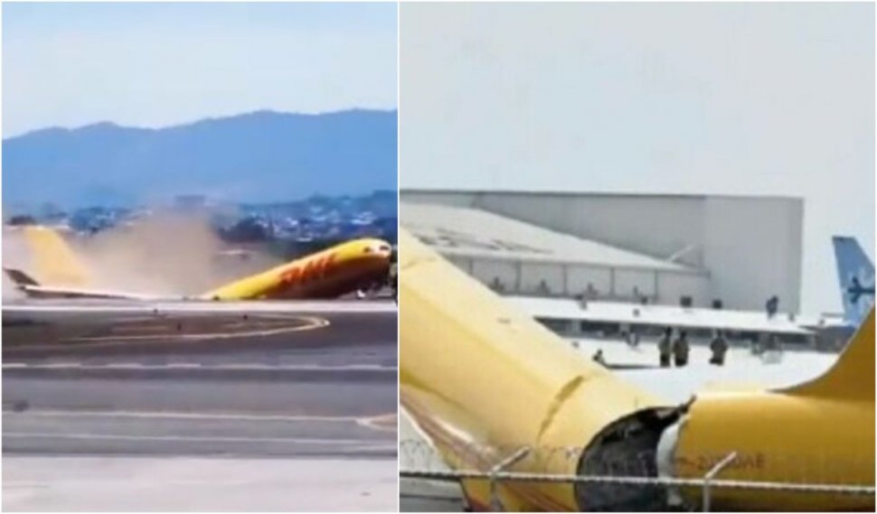 Momentul în care un avion s-a rupt în două, după ce a aterizat de urgență la Costa Rica