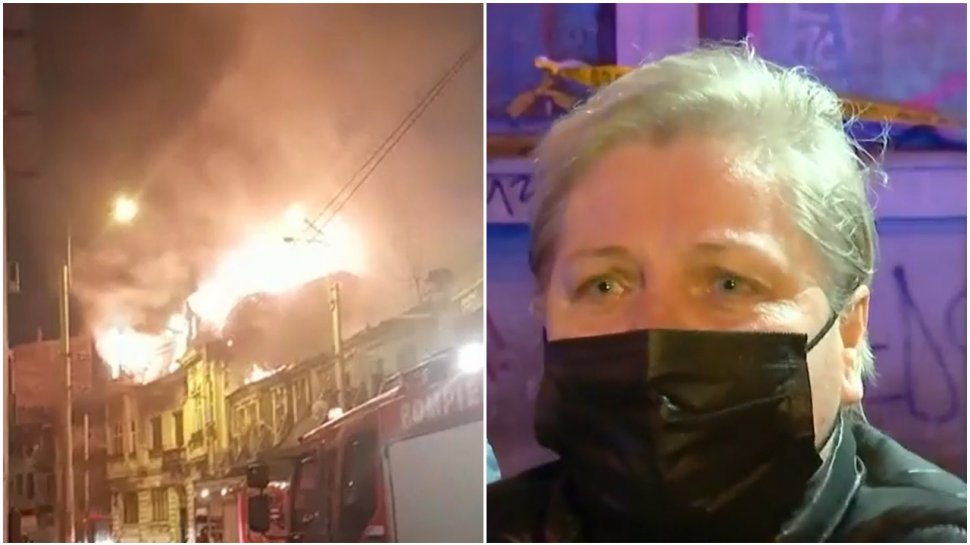 Clădire istorică din centrul Capitalei distrusă de oamenii străzii, într-un incendiu. Locatarii sunt revoltaţi: "Suntem în pericol în orice clipă"
