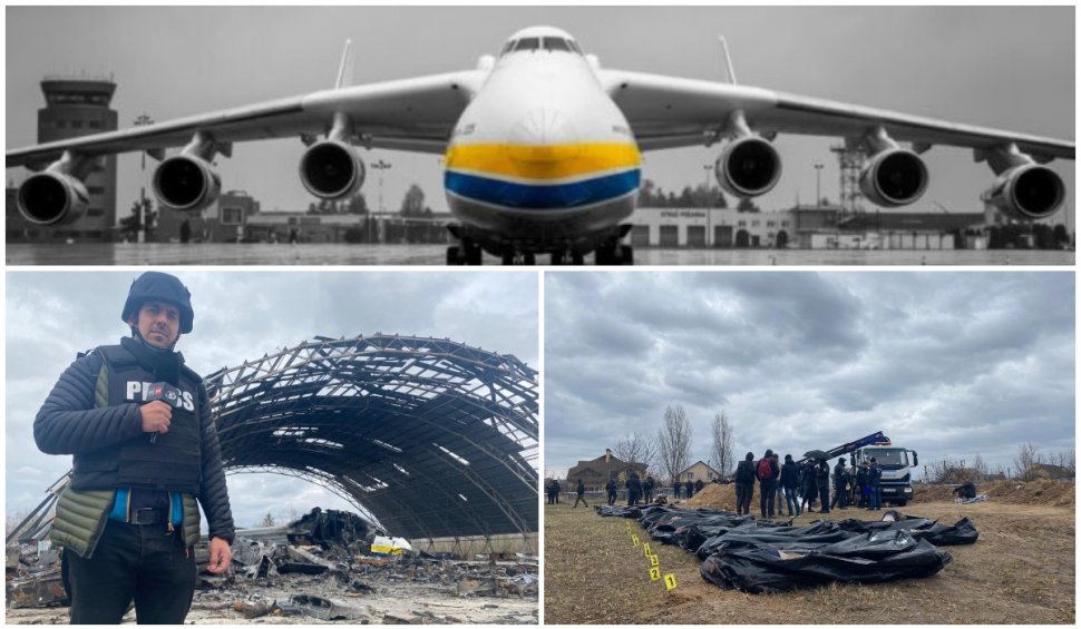 Imagini cu cel mai mare avion din lume ajuns ruină după atacurile ruşilor