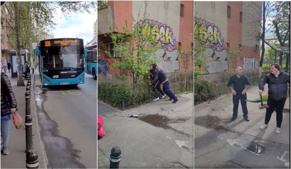 Un șofer STB a blocat călătorii în autobuz, apoi a luat la bătaie un biciclist, în București