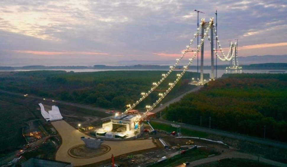 Podul peste Dunăre de la Brăila ar putea fi dat în circulaţie în acest an | Premierul Nicolae Ciucă: "Avem garanţii pentru decembrie"