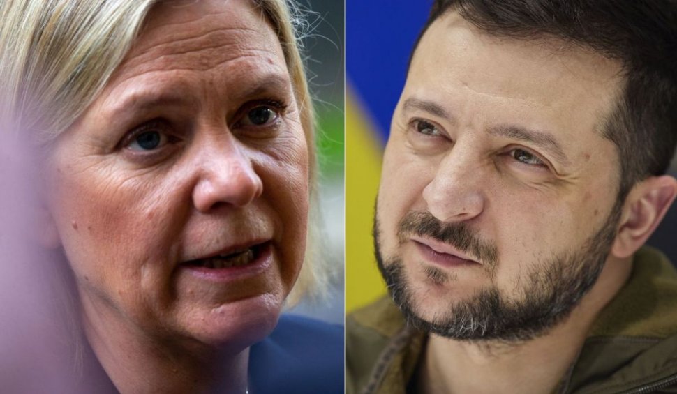 Volodimir Zelenski a discutat cu Magdalena Andersson, premierul Suediei, despre aderarea Ucrainei la UE