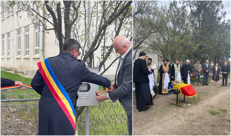 Contor de gaze, sfințit de preoți şi inaugurat cu panglică tăiată, pâine și sare, în Botoșani