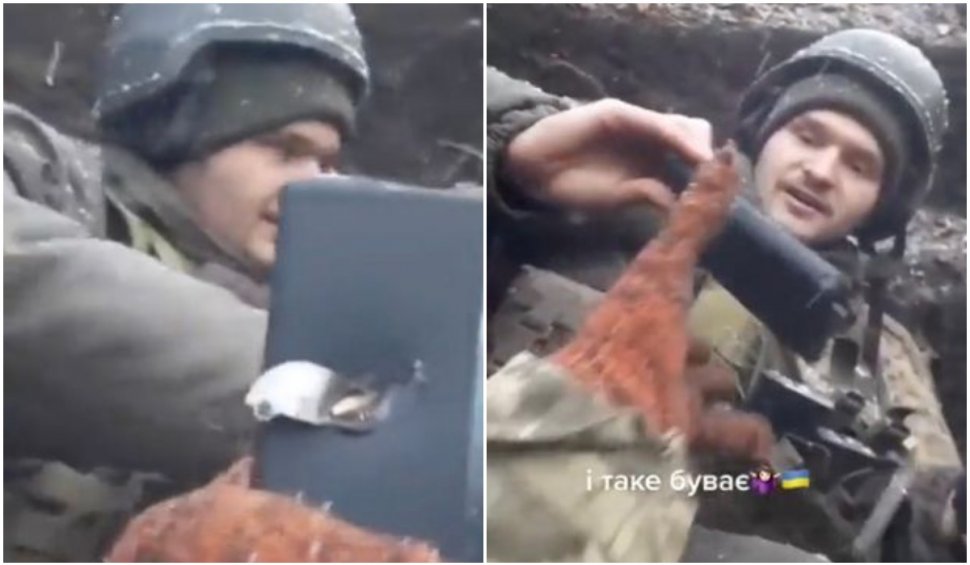 Un telefon mobil i-a salvat viața unui soldat ucrainean, oprind un glonț care l-ar fi ucis