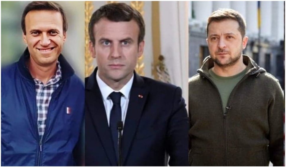 Volodimir Zelenski și Aleksei Navalnîi își exprimă sprijinul pentru Emmanuel Macron la alegerile prezidențiale din Franța. Mesajele celor doi