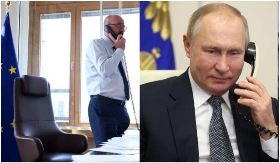 Charles Michel, președintele Consiliului European, discuție cu Vladimir Putin: a ”îndemnat cu tărie” deschiderea culoarelor umanitare