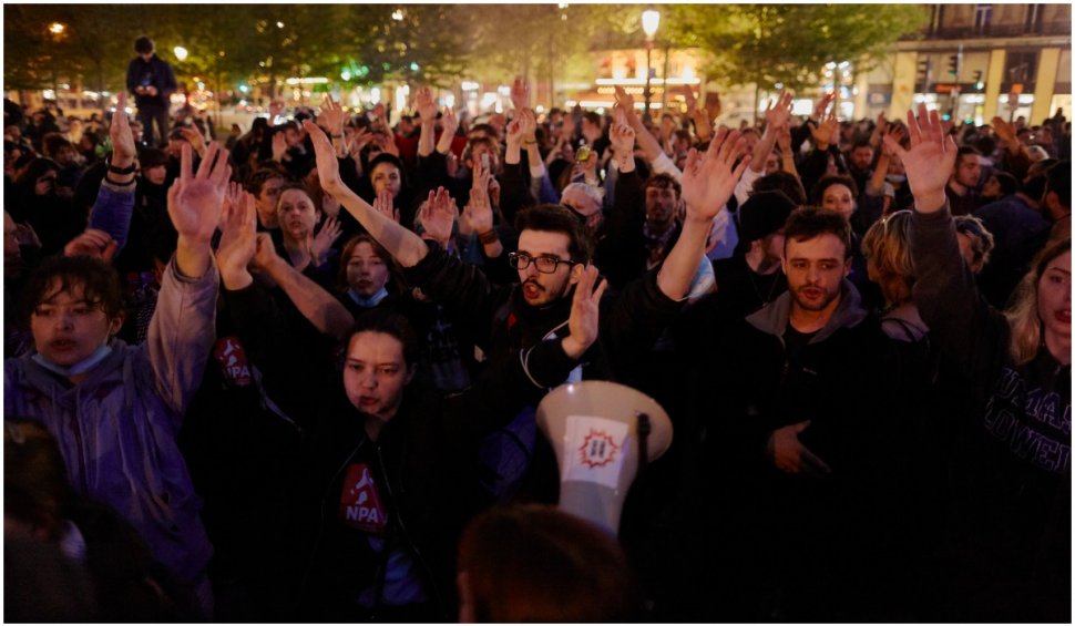 Proteste violente după alegeri în Franța | Ciocniri între polițiști și manifestanți