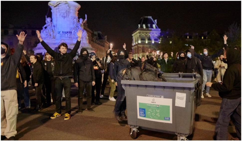 Proteste violente după alegeri în Franța | Ciocniri între polițiști și manifestanți 763817