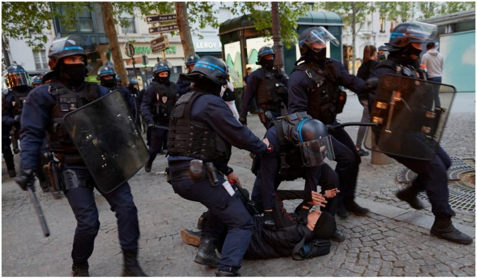 Proteste violente după alegeri în Franța | Ciocniri între polițiști și manifestanți 763818