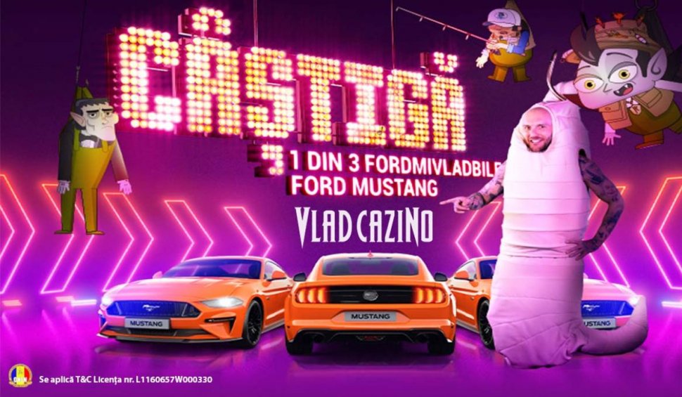3 automobile Mustang Fastback GT 450 CP pentru cei mai norocoși clienți Vlad Cazino