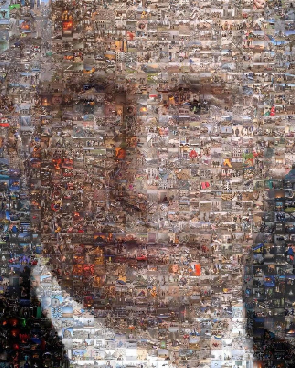 Chipul războiului: portretul lui Vladimir Putin, construit din 1.500 de fotografii ale atrocităților din Ucraina 764218