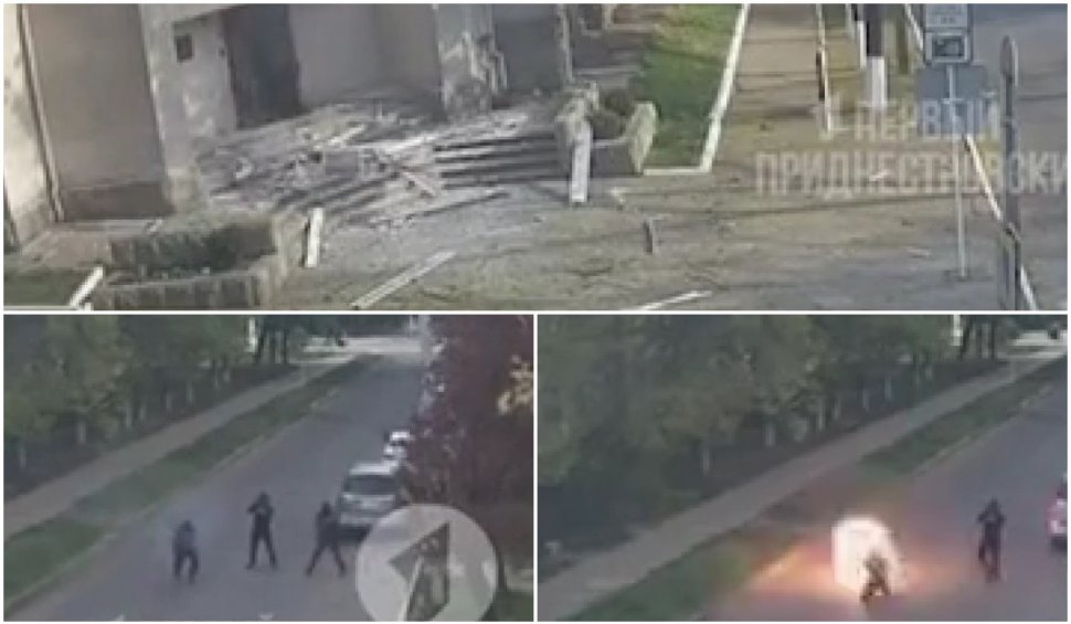 Primele imagini cu presupusul atac asupra clădirii Securității de la Tiraspol