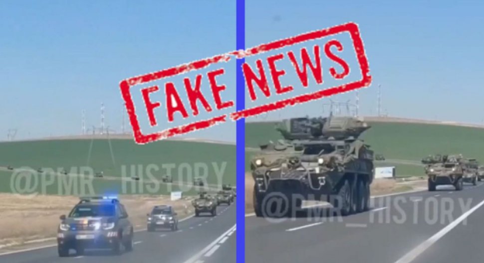 MApN reacționează la un video viral: "O nouă știre falsă". Un convoi de vehicule militare americane nu se deplasează din România spre Ucraina