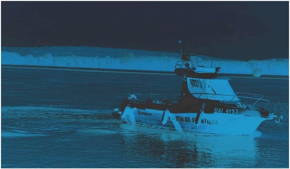 Barcă răsturnată pe brațul Borcea. Patru bărbați, salvați de polițiștii de frontieră