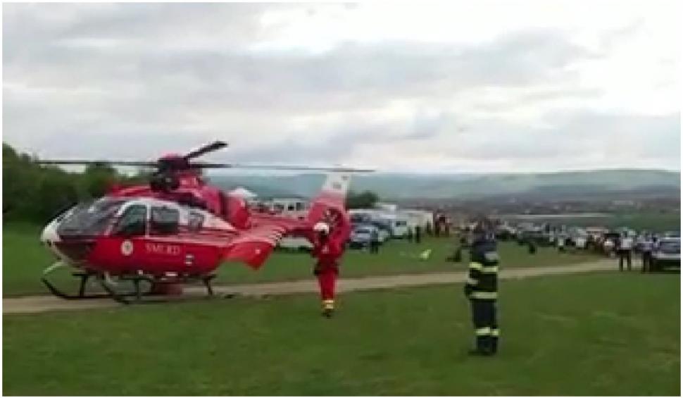 Grav accident în Alba: Un ATV cu doi minori s-a răsturnat la Râpa Roşie. Intervin alpiniştii şi elicopterul SMURD 765042