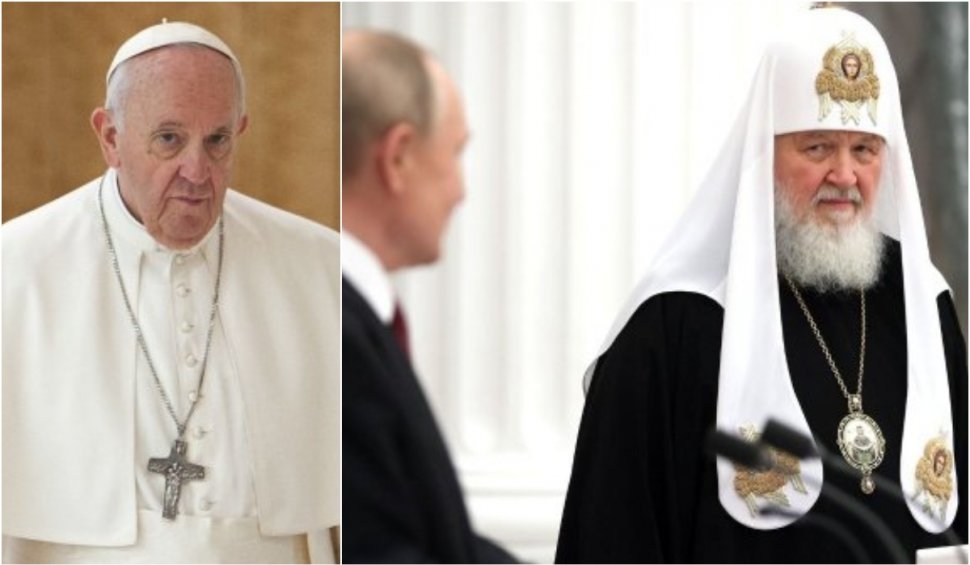 Papa Francisc, dispus să meargă la Moscova: "Kirill nu poate deveni băiatul de altar al lui Putin"