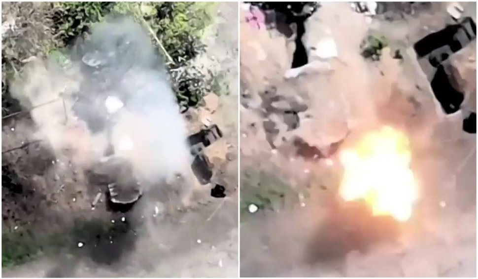 Primele imagini surprinse cu dronele „kamikaze” Switchblade care îi atacă pe militarii ruşi din Ucraina