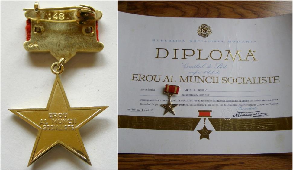 Suma uriaşă cerută de un sătmărean pentru diploma și decorația acordată de Nicolae Ceaușescu unui scriitor român