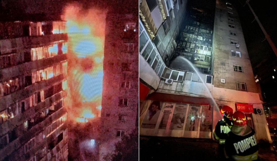 Incendiu devastator la un bloc de zece etaje din Sectorul 5, în Bucureşti