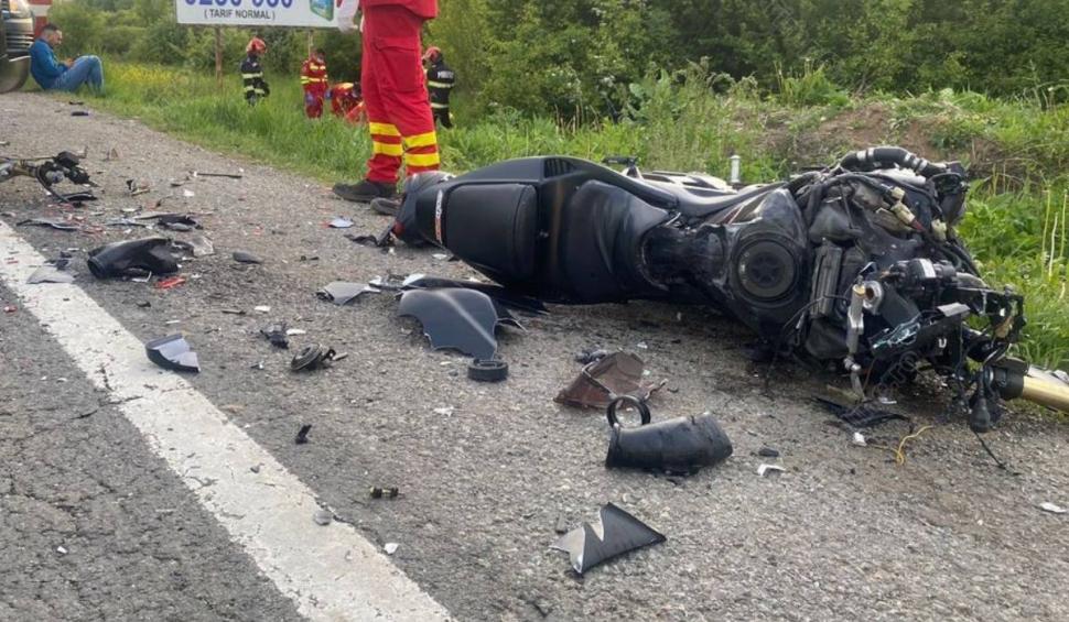 Motociclist readus la viaţă după zeci de minute de resuscitare. A intrat în plin într-un autoturism, în Bistrița-Năsăud 769235