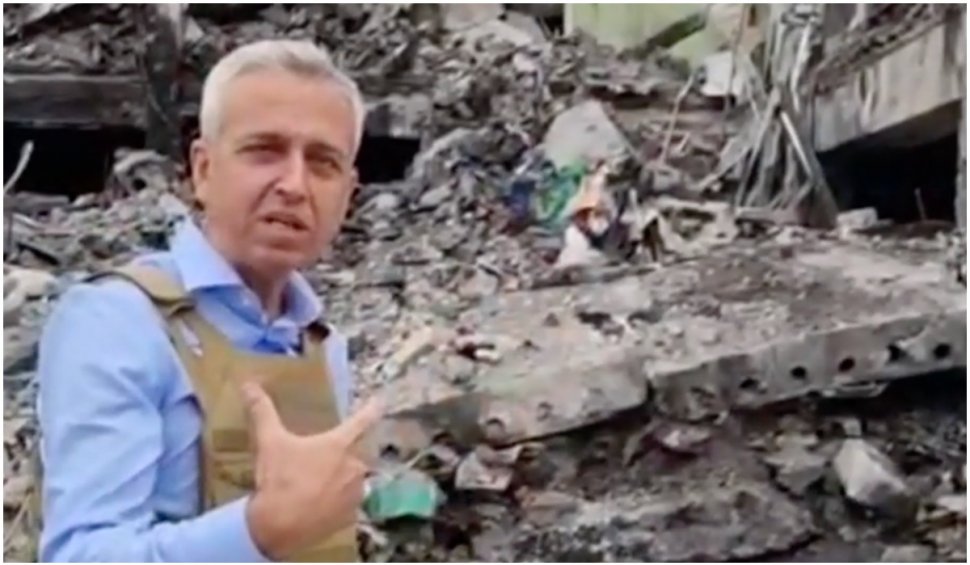 Voluntar român, surprins de bombe în Ucraina | Momentul impactului surprins LIVE