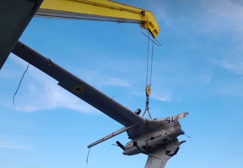 O dronă militară ucraineană, prăbușită în mare, a fost găsită la Sulina