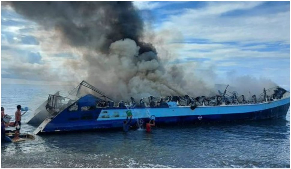Un feribot cu 134 de persoane la bord a luat foc: șapte morți și zeci de răniți, în Filipine