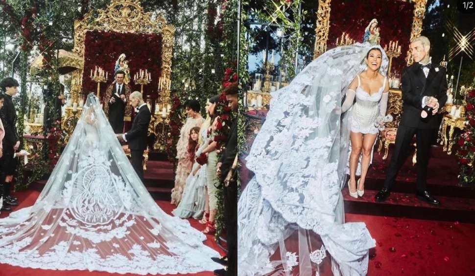 Kourtney Kardashian, nuntă fastuoasă într-o stațiune de lux din Italia
