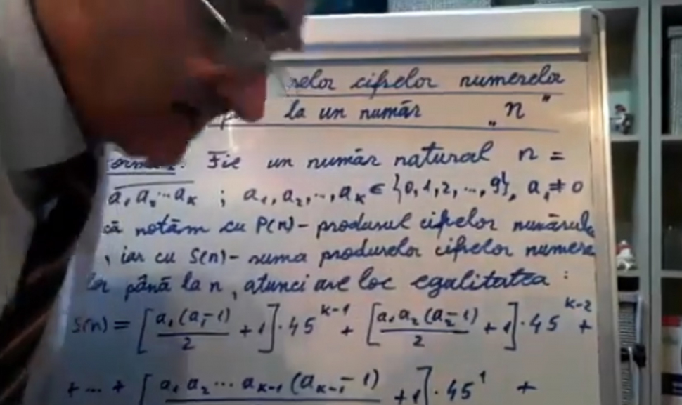 Un profesor de Matematică din Focşani a găsit o formulă de calcul inedită: "Lucrul acesta nu fusese încă descoperit"