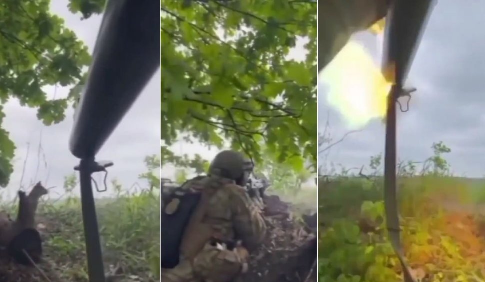Luptători care înjură în engleză, prinși într-un schimb de focuri în Ucraina | S-au filmat trăgând cu lansatoare de rachete în inamic
