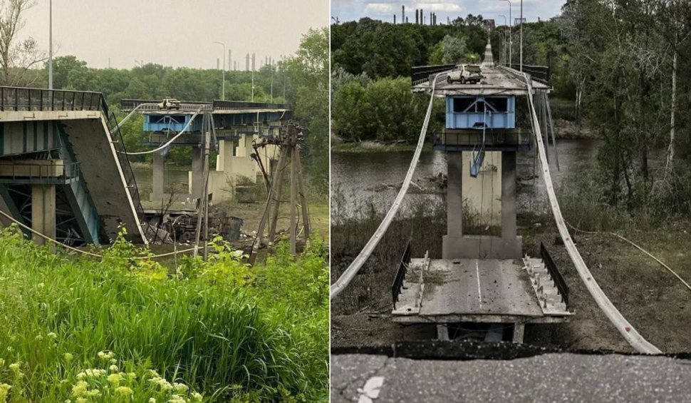 Rusia distruge un pod care leagă orașele-cheie Severodonețk și Lîsîceansk