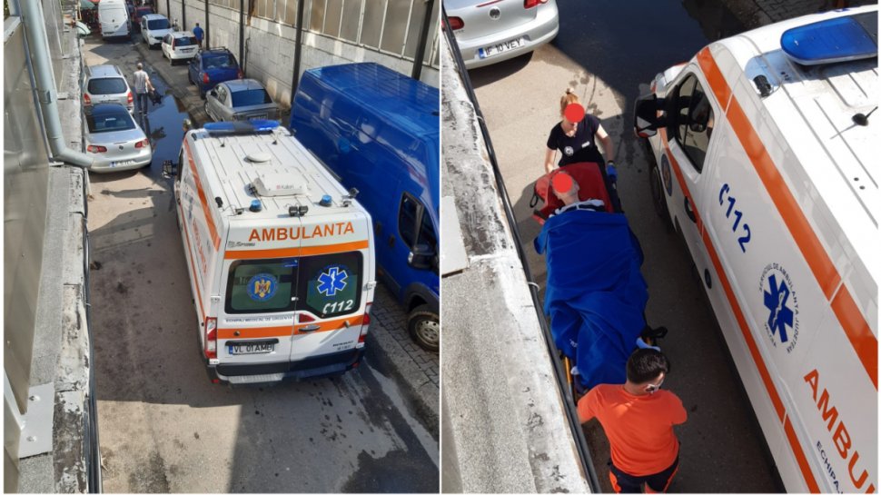 Ambulanță blocată în Drăgășani, din cauza mașinilor parcate neregulamentar: "Corupția și nesimțirea ucid!"
