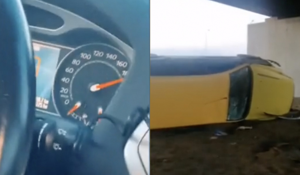 Un băiat de 16 ani a furat mașina tatălui și a plecat cu prietenii, drogat, într-o cursă nebună, cu 180 km/h, pe străzile din Satu Mare. A filmat totul, până a făcut accident