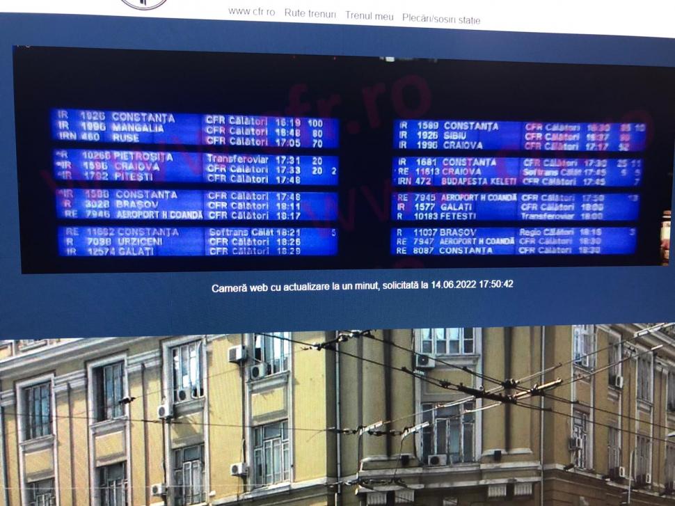 Haos în Gara de Nord din Capitală: Întârzieri la zeci de trenuri, după ce sistemul energetic a cedat în urma furtunii 773578