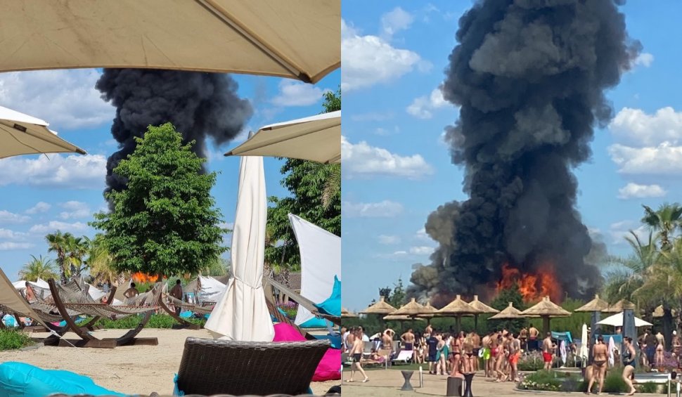 Incendiu la un cunoscut centru termal de recreere din Balotești, lângă Capitală