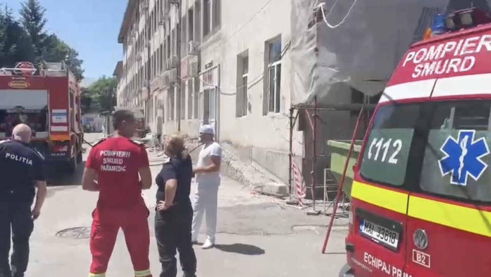 Incendiu la Spitalul din Târgu Jiu, pacienți evacuați