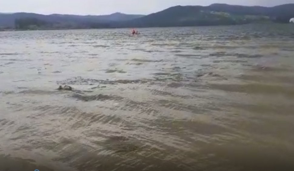 Un velier s-a răsturnat în barajul Nord din Râmnicu Vâlcea