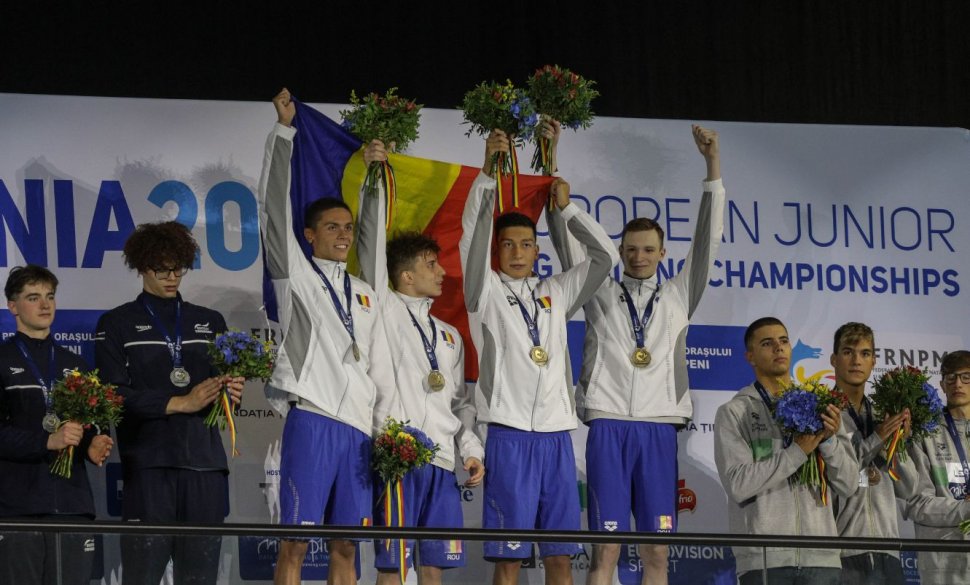 Aur pentru România la ștafetă, la Campionatele Europene de înot pentru Juniori